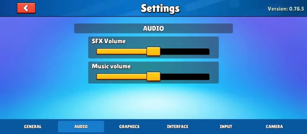 Sound audio setting 